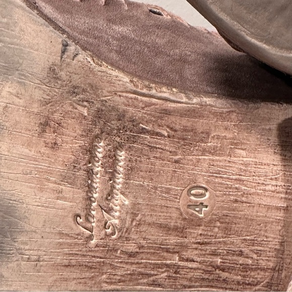 Free People “Lost Valley” Leather Ankle Boot Distressed Straps in Grayish Tan 40 - Picture 4 of 16